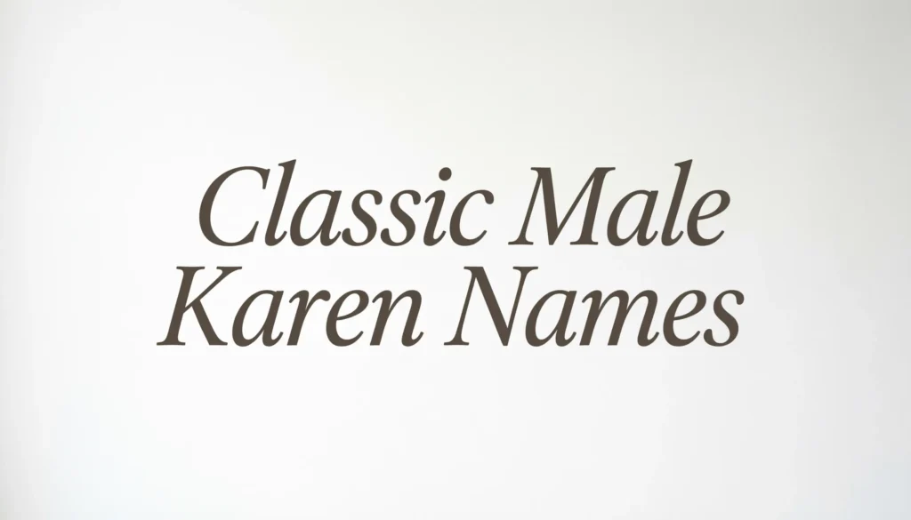 Classic Male Karen Names