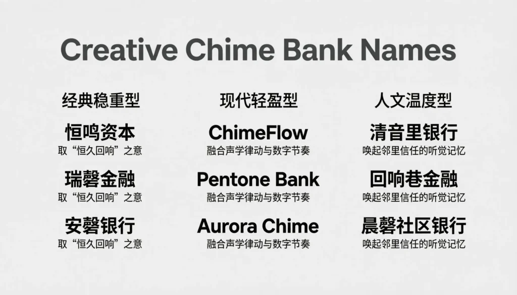 Creative Chime Bank Names