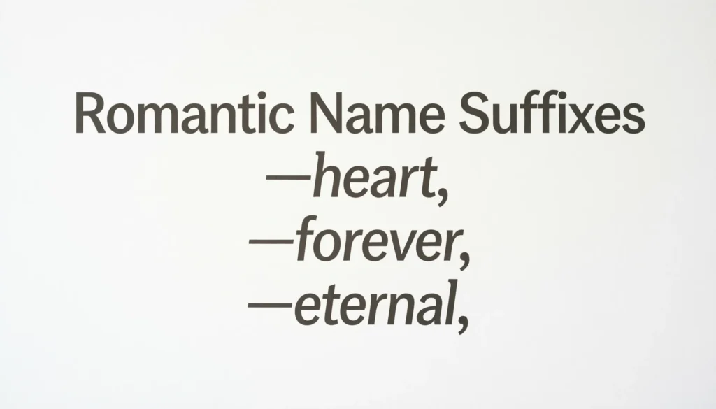 Romantic Name Suffixes